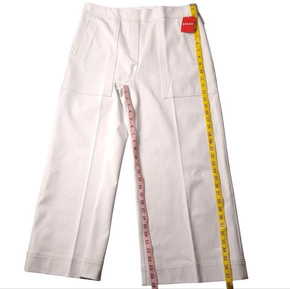 SPANX Women's On-the-Go Leg Wide White Pants With Ultimate Opacity Technology L - Picture 7 of 16